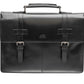 Mancini Men's Buffalo Collection Double Compartment Briefcase Black Size Regular