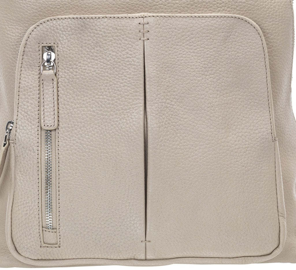 Mancini Women's Pebbled Brigette Backpack White Size Regular