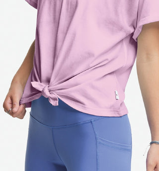 Champion Women's Tie Front Embroidered Pullover Top Purple Size X-Large