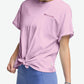 Champion Women's Tie Front Embroidered Pullover Top Purple Size X-Large