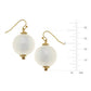 Susan Shaw - Women's White Cotton Pearl Earrings