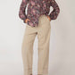 Black Tape - Fall Floral Ruffle Detail Tie Front Blouse