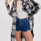 Bluivy - Women's Flannel Plaid Longline Shacket