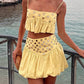 1 Fashion - Eyelet Top & Skirt Set