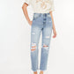 Kancan - Oceane Paint Splatter Straight Jeans