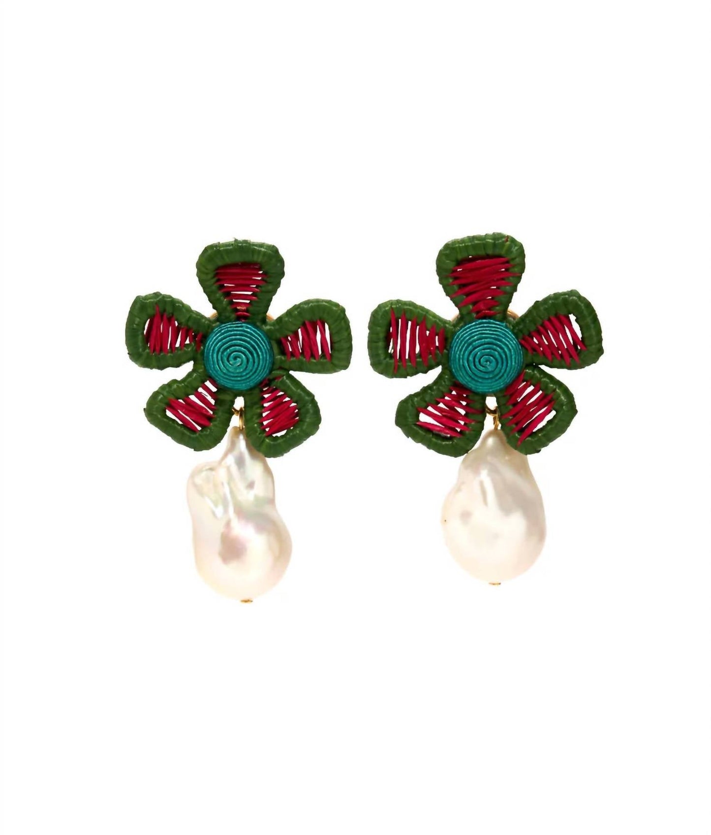 Lizzie Fortunato - CROWN DAISY EARRINGS IN MACAW (CLIP-ON)