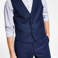 Calvin Klein Men's X Fit Slim Fit Stretch Birdseye Suit Vest Blue Size Small