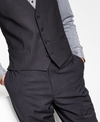 Calvin Klein Men's X Fit Stretch Solid Suit Vest Black Size Small