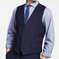 Calvin Klein Men's X Fit Stretch Solid Suit Vest Blue Size Large