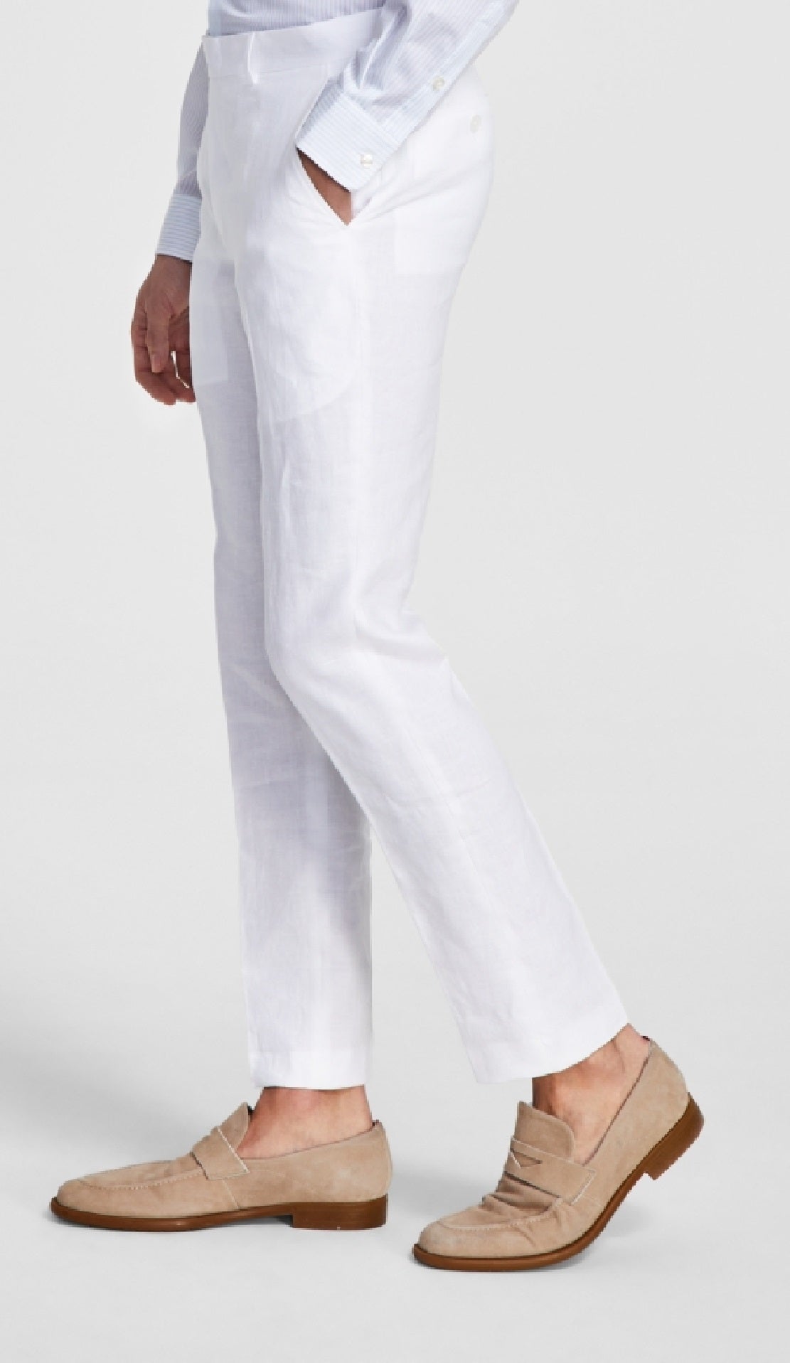 Bar III Men's Slim Fit Linen Suit Pants White Size 34X30