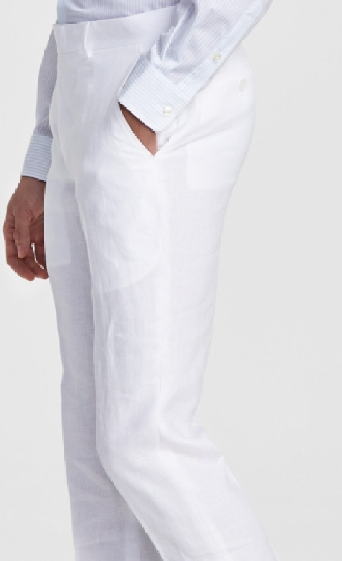 Bar III Men's Slim Fit Linen Suit Pants White Size 34X30