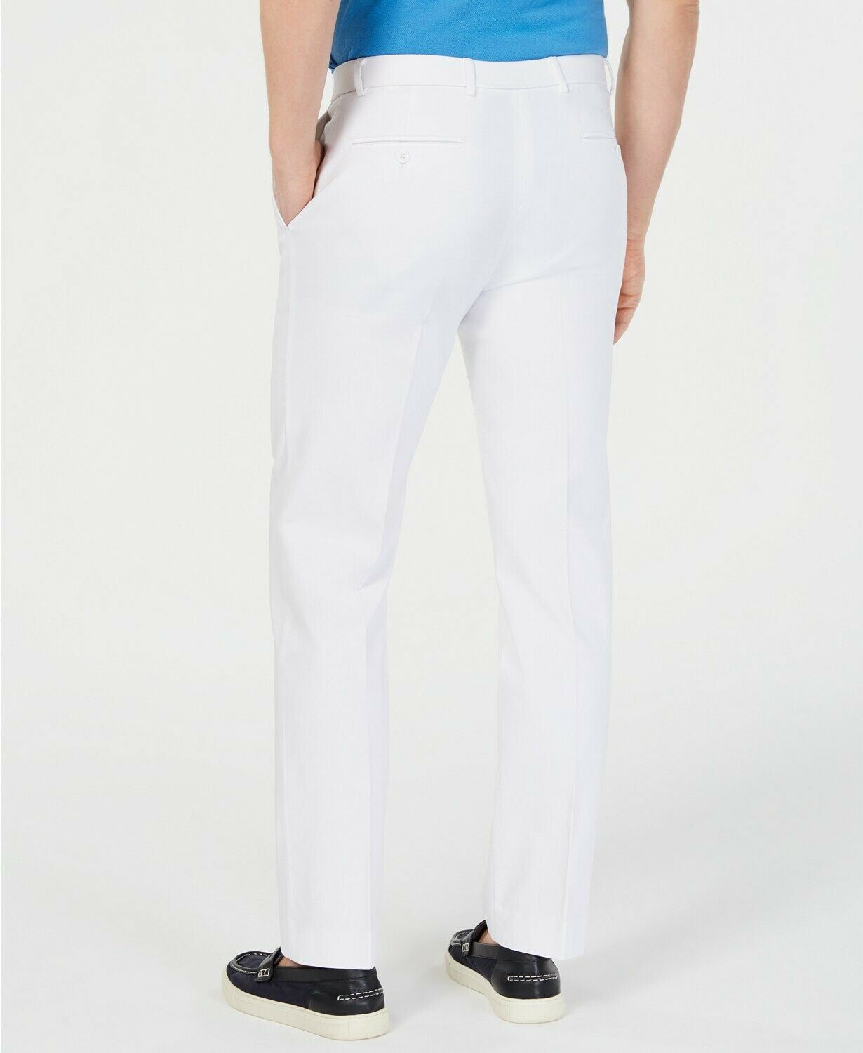 Tommy Hilfiger Men's Modern Fit Th Flex Stretch Chambray Suit Separate Pant White Size 38X30