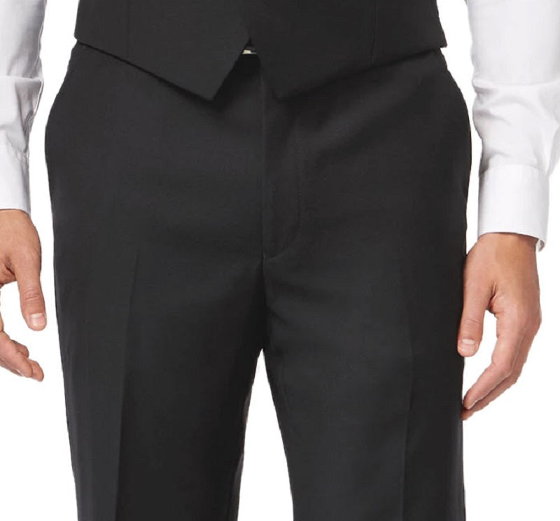 Ralph Lauren Men's Classic Fit Ultraflex Sharkskin Suit Separate Pants Black Size 50