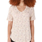 Black Tape Women's Rounded Hem T-Shirt Beige Size X-Small