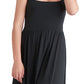 Black Tape Women's Banded Waist Knit Sleeveless Midi Dress Black Size X-Large