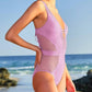 Becca - Plunge-neck One-piece Swimsuit