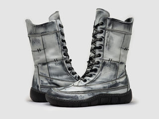 Kcr Group - Women’s Original Tall Thick Zip-Up Leather Boots