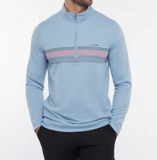 Travismathew - UPGRADED STRIPED QUARTER ZIP JACKET