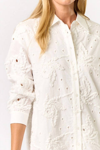Camellia - Textured Button Down Shirt Dress