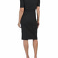 7 For All Mankind - Ribbed Cutout Short Sleeve Button Down Dress