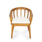 Klismos Dining Armchair Set of 2 - Teak / Beige