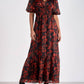 Elan - Floral V-Neck Maxi Dress