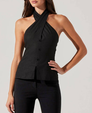 Astr - Yaritza Crossover Linen Blend Vest