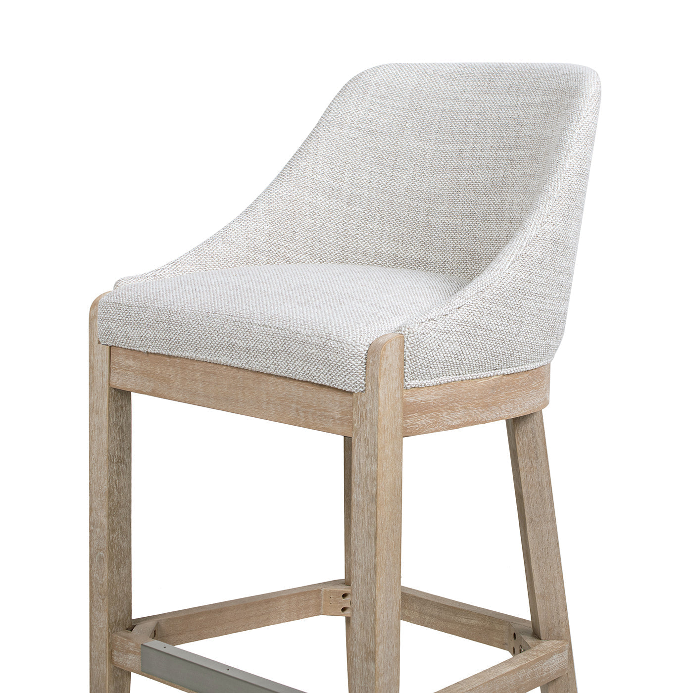Newport 30.5" Coastal Curved Back Upholstered Barstool