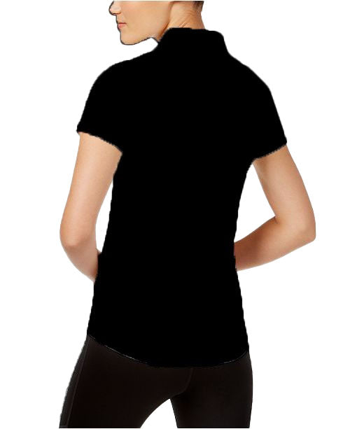 Ideology Performance Women's Zip Polo, Black, Size L