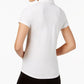 Ideology Performance Activewear Women's Zip Polo T Shirt White 2XL