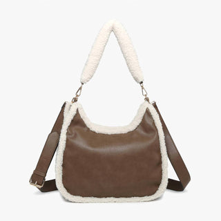 Jen & Co. - Reece Vegan Leather Sherpa Satchel Bag