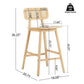 Bari Indoor Wood Barstool (Set of 2)