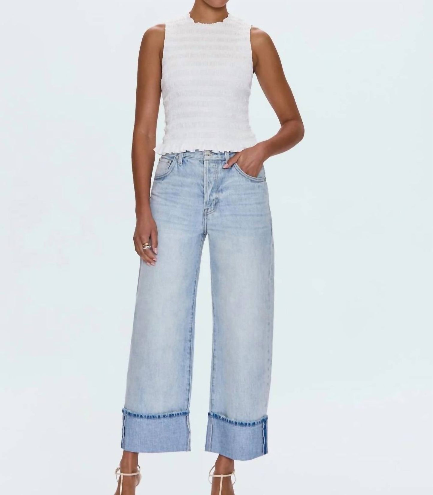 Pistola - Ryder High Rise Cuffed Straight Jean