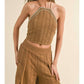 Miou Muse - Eyelet Halter Top