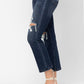 Judy Blue - Mid Rise Crop Leg Straight Denim Jeans