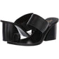 42 Gold - Eedie Single Toe Wide Strap Leather Heels