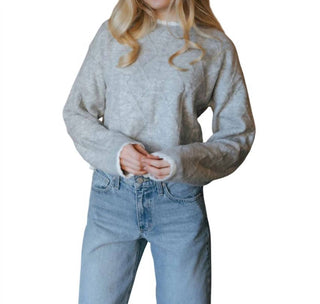 &Merci - White Trim Sweater