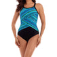 Miraclesuit - Layered Highneck One Piece Swimsuit