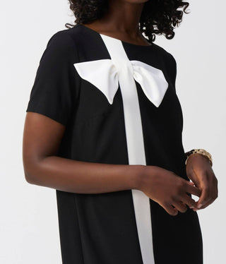 Joseph Ribkoff - Bow Detail Short Sleeve Shift Dress