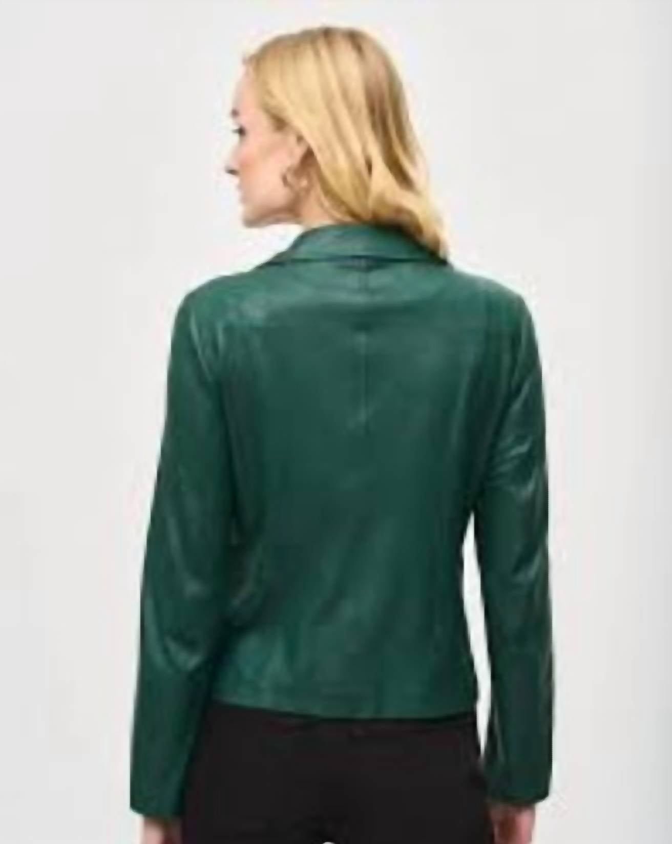 Joseph Ribkoff - Foiled Knit Moto Jacket