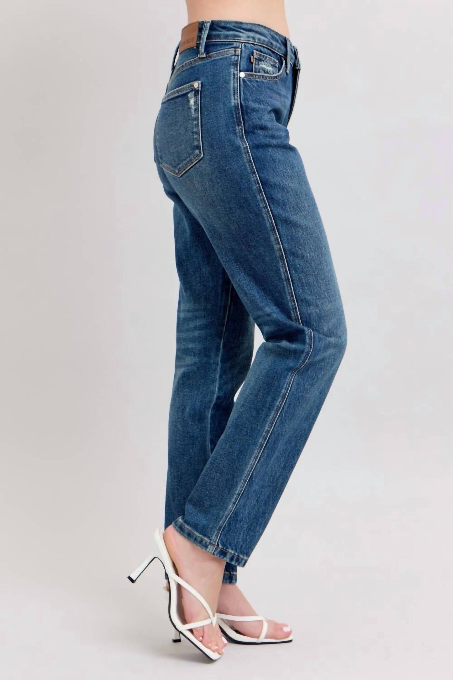 Judy Blue - High Waisted Rigid Magic Non-destroy Straight Jeans
