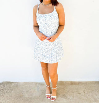 Tcec - Get To Moving Floral Print Back Cross Dress