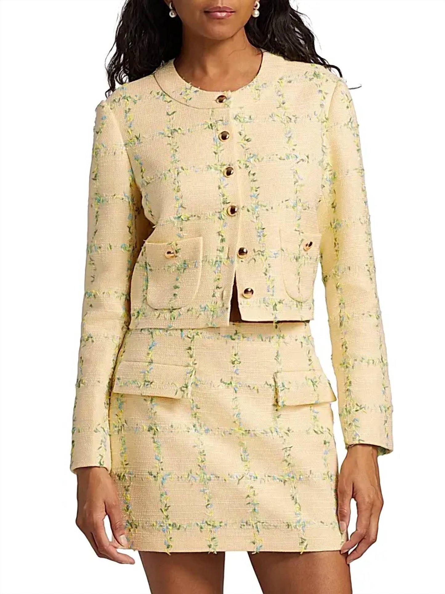 Amanda Uprichard - Maven Check Tweed Jacket