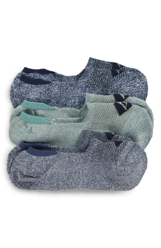 Sperry Men's Top Sider Repreve Assorted 3 Pack Liner Socks Blue Size Regular