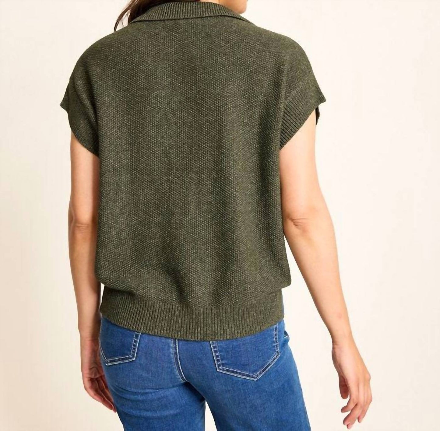 Tommy Bahama - Pebble Stitch Collared Short Sleeve Sweater