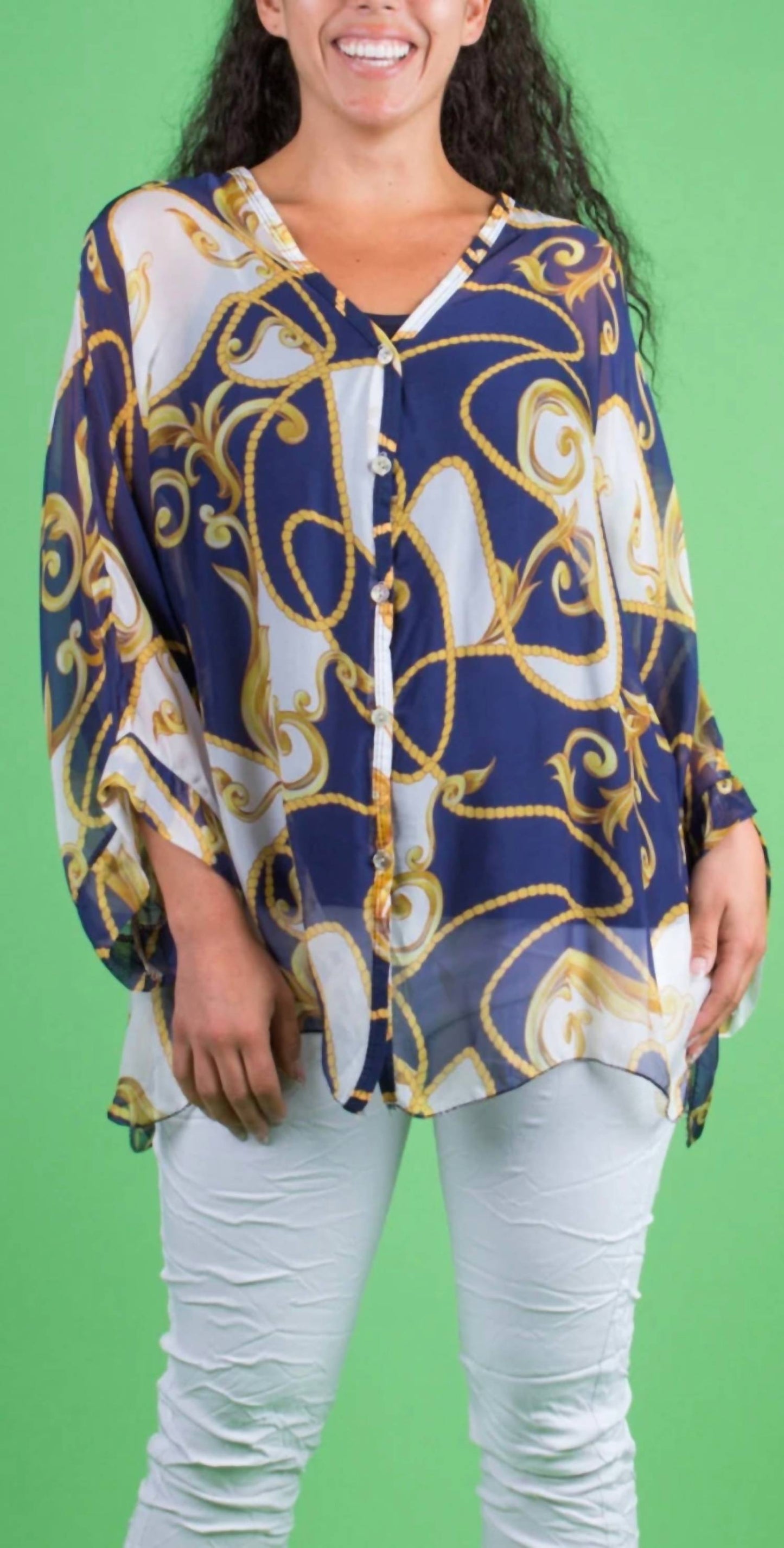 Gigi Moda - Angelo Baroque Silk Blouse