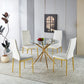 Compact Dining Table With Glass Top