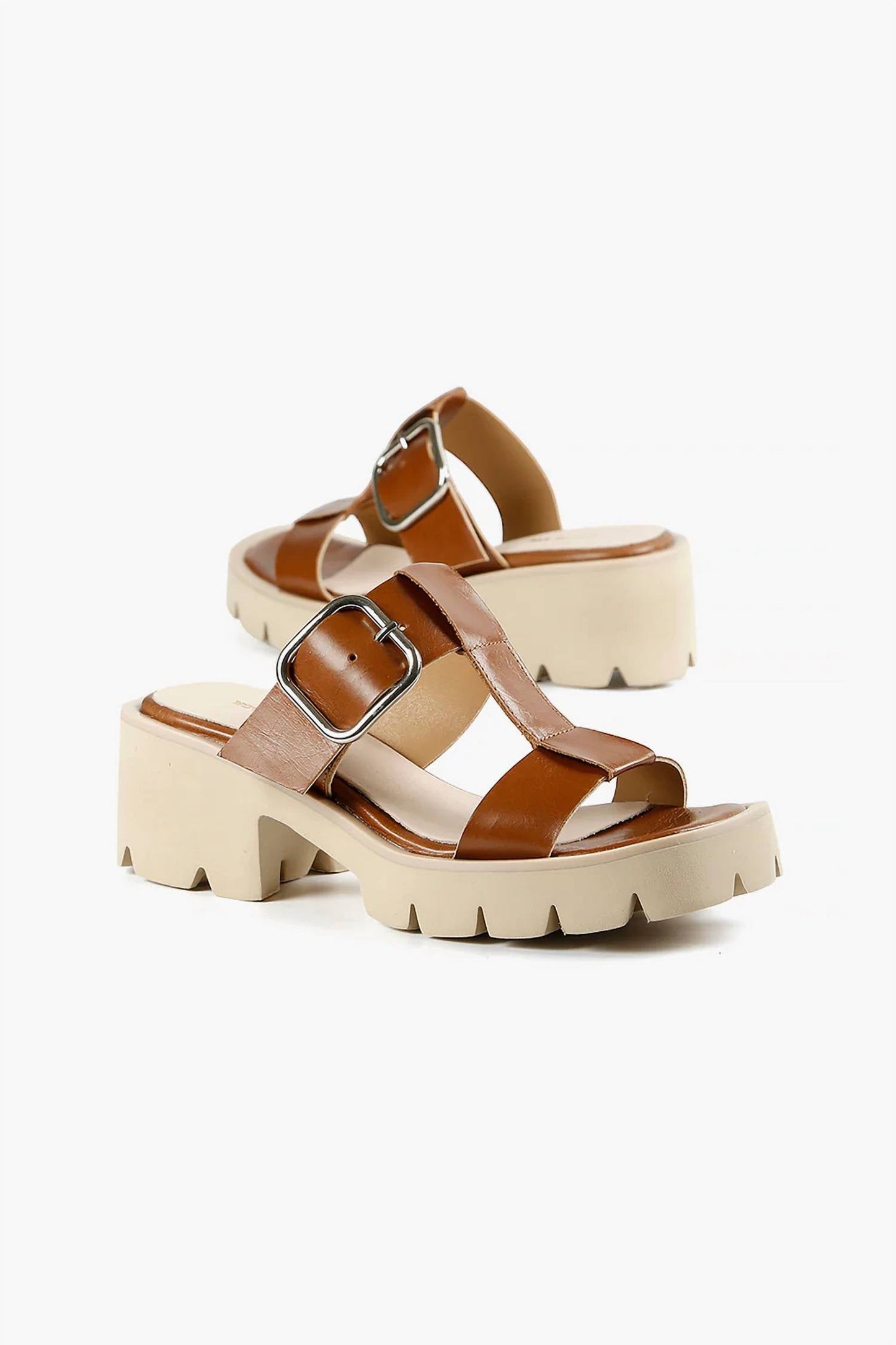 All Black - Women's Buckle Lugg Mule