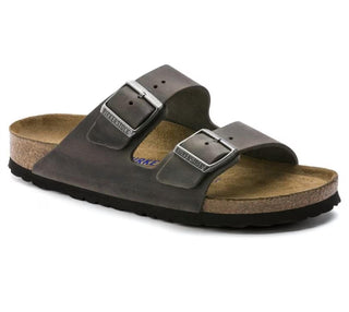 Birkenstock - Arizona Oiled Leather Soft Footbed Sandals - -unisex