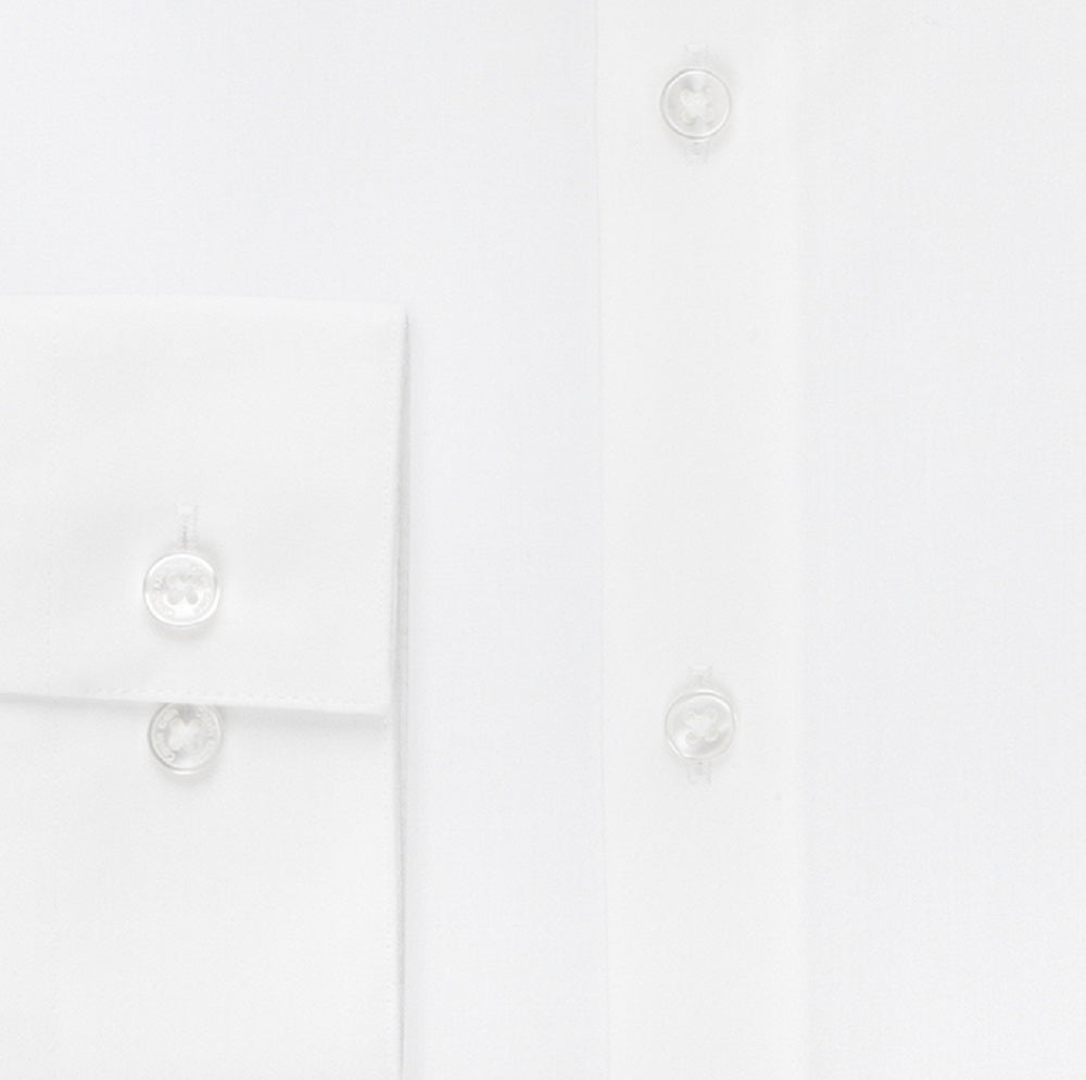Calvin Klein Men's Slim Fit Non Iron Performance Spread Collar Herringbone Dress Shirt White Size 34X35